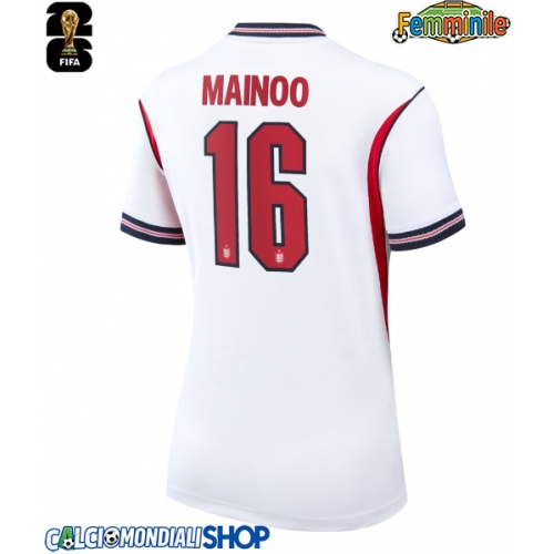 Maglie da calcio Inghilterra Kobbie Mainoo #16 Prima Maglia Femminile Mondiali 2026  Manica Corta
